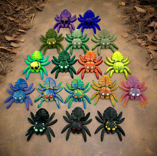 3D Colorful Spiders