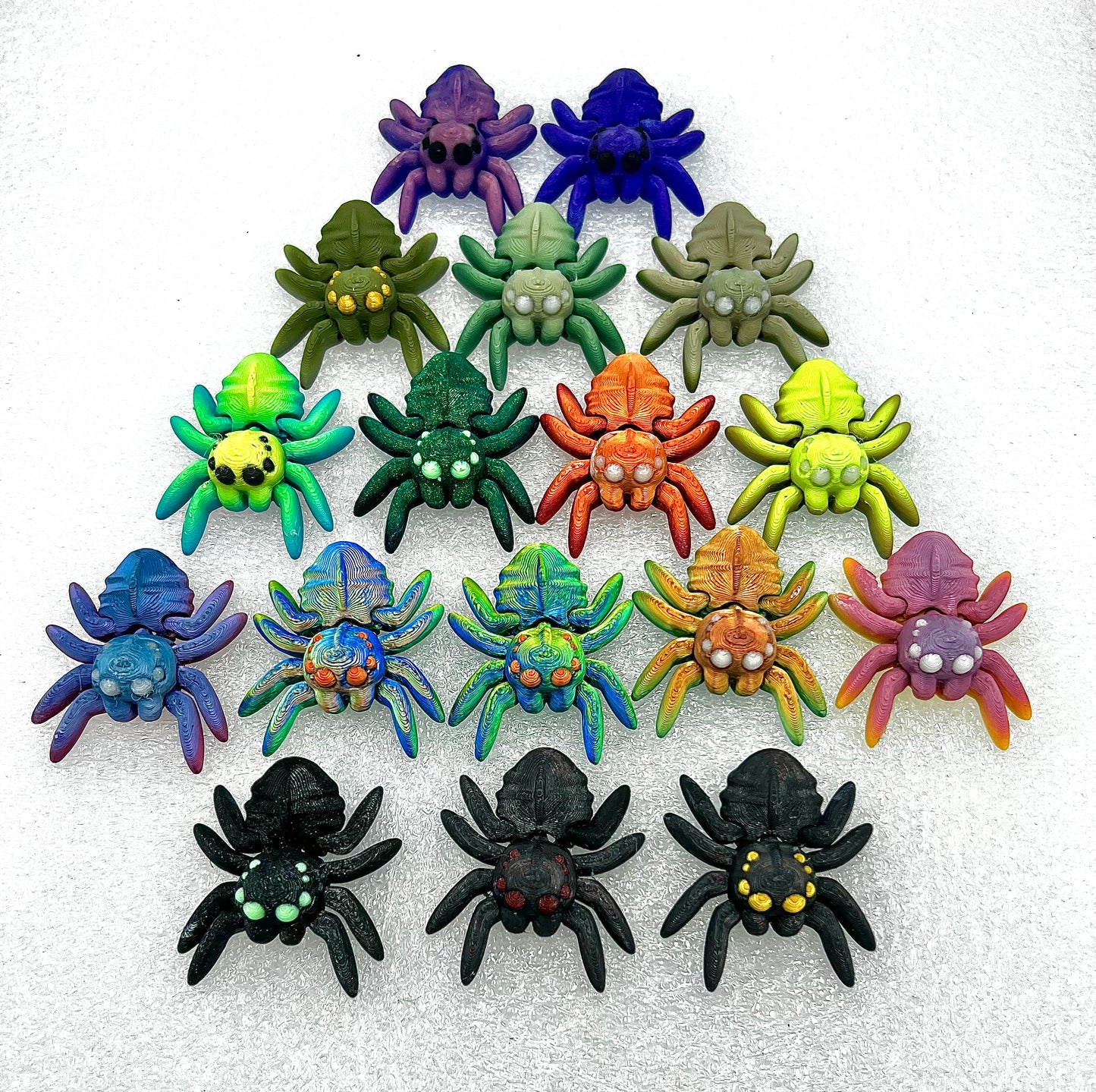 3D Colorful Spiders